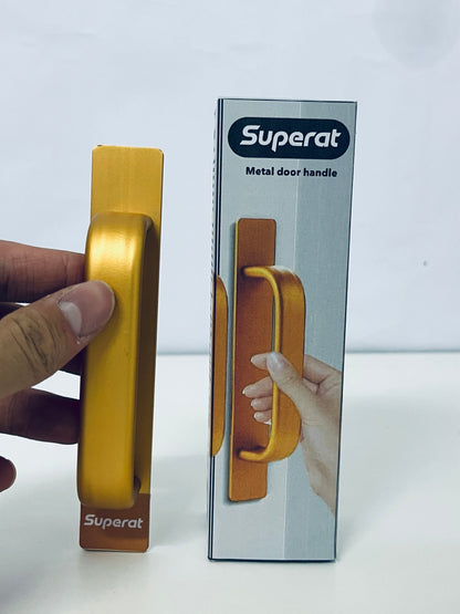 Superat Gold Metal Door Handle, Ergonomic Design, Sturdy & Durable, Suitable for Doors, Cabinet Doors, Drawers, Light Luxury Home Hardware Accessories