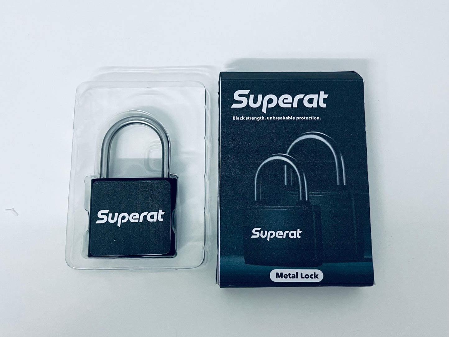 Superat Metal Padlock: Black Strength for Unbreakable Protection
