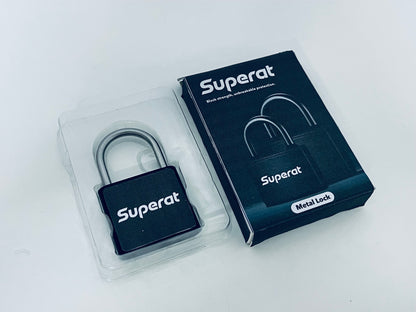 Superat Metal Padlock: Black Strength for Unbreakable Protection