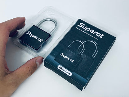 Superat Metal Padlock: Black Strength for Unbreakable Protection