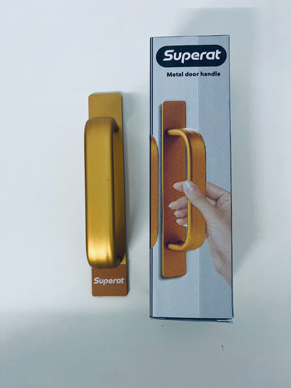Superat Gold Metal Door Handle, Ergonomic Design, Sturdy & Durable, Suitable for Doors, Cabinet Doors, Drawers, Light Luxury Home Hardware Accessories