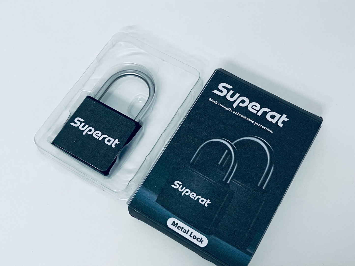 Superat Metal Padlock: Black Strength for Unbreakable Protection