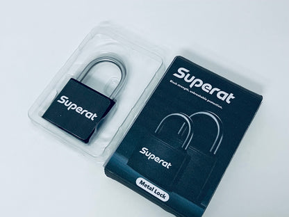 Superat Metal Padlock: Black Strength for Unbreakable Protection