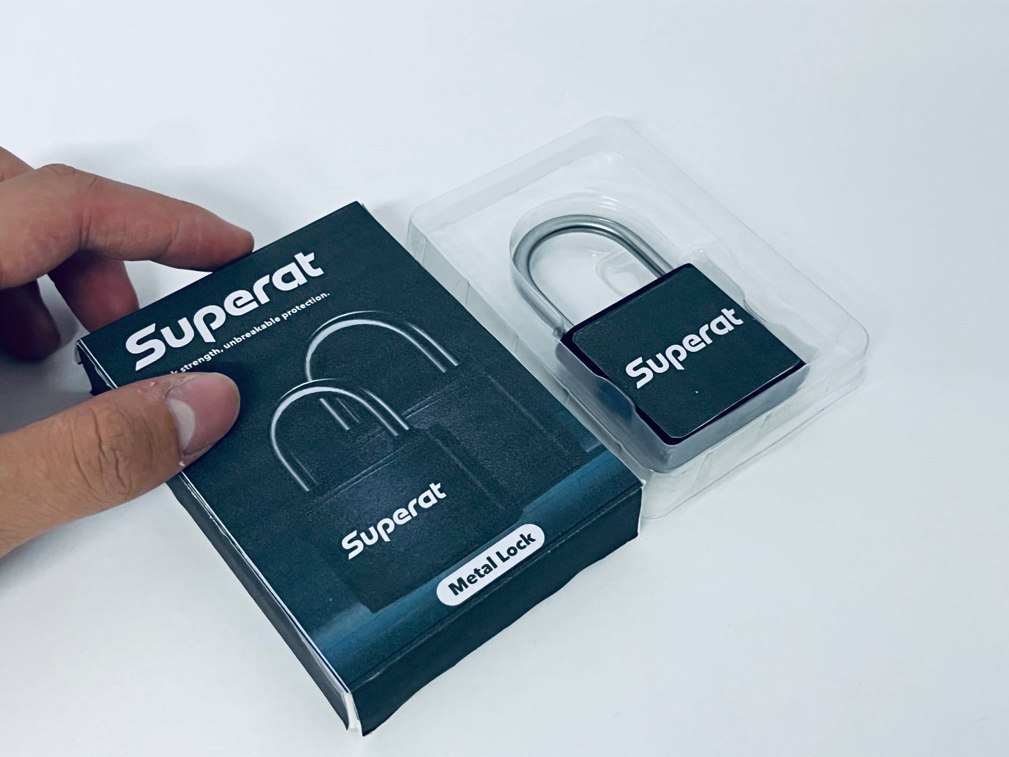 Superat Metal Padlock: Black Strength for Unbreakable Protection