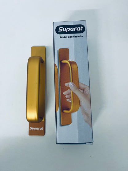 Superat Gold Metal Door Handle, Ergonomic Design, Sturdy & Durable, Suitable for Doors, Cabinet Doors, Drawers, Light Luxury Home Hardware Accessories