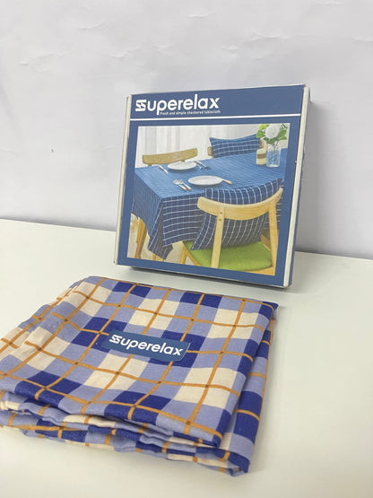 Superelax Table linen, not of paper  - Checkered Blue Design for Fresh & Simple Tabletop