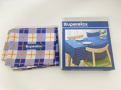 Superelax Table linen, not of paper  - Checkered Blue Design for Fresh & Simple Tabletop
