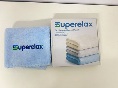 Superelax Blue Towel - Pure Cotton with Antibacterial, Soft & Durable
