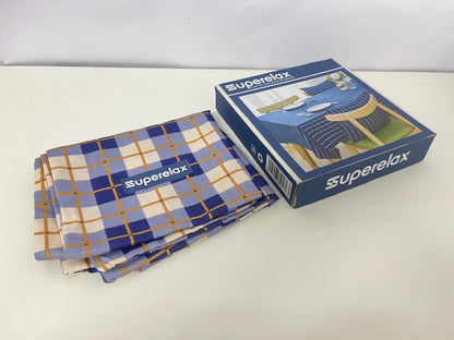 Superelax Table linen, not of paper  - Checkered Blue Design for Fresh & Simple Tabletop