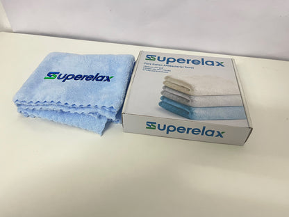 Superelax Blue Towel - Pure Cotton with Antibacterial, Soft & Durable
