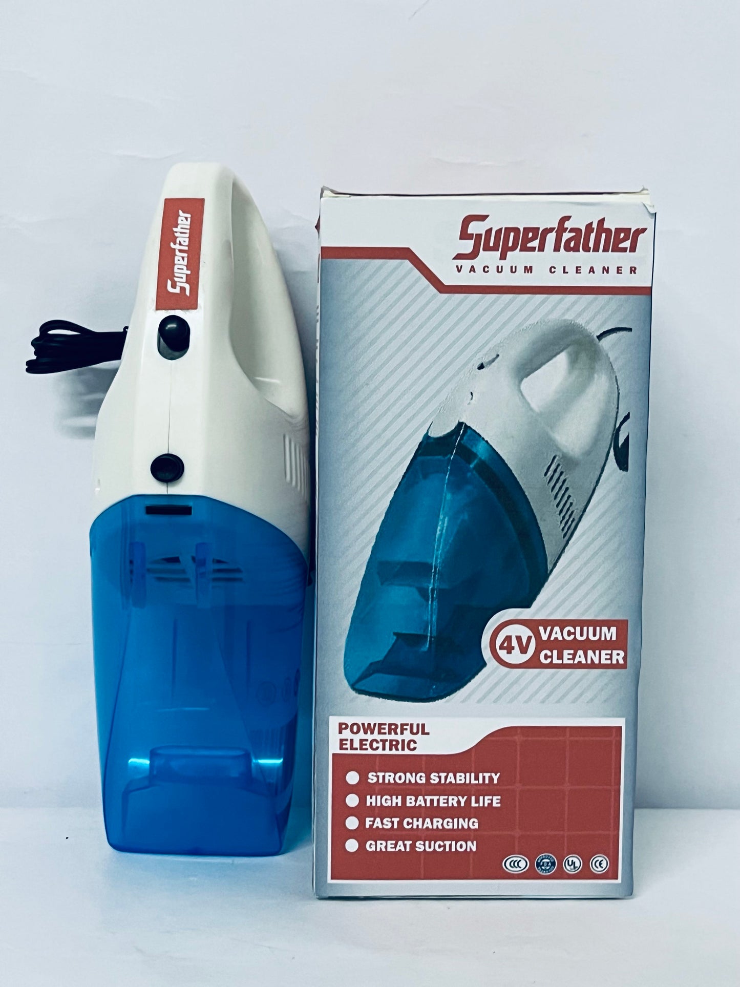 Superfather Cordless Handheld Car Vacuum Cleaner, Cordless Handheld Dual Function Vacuum, Powerful Portable Dust Buster for Home, Car