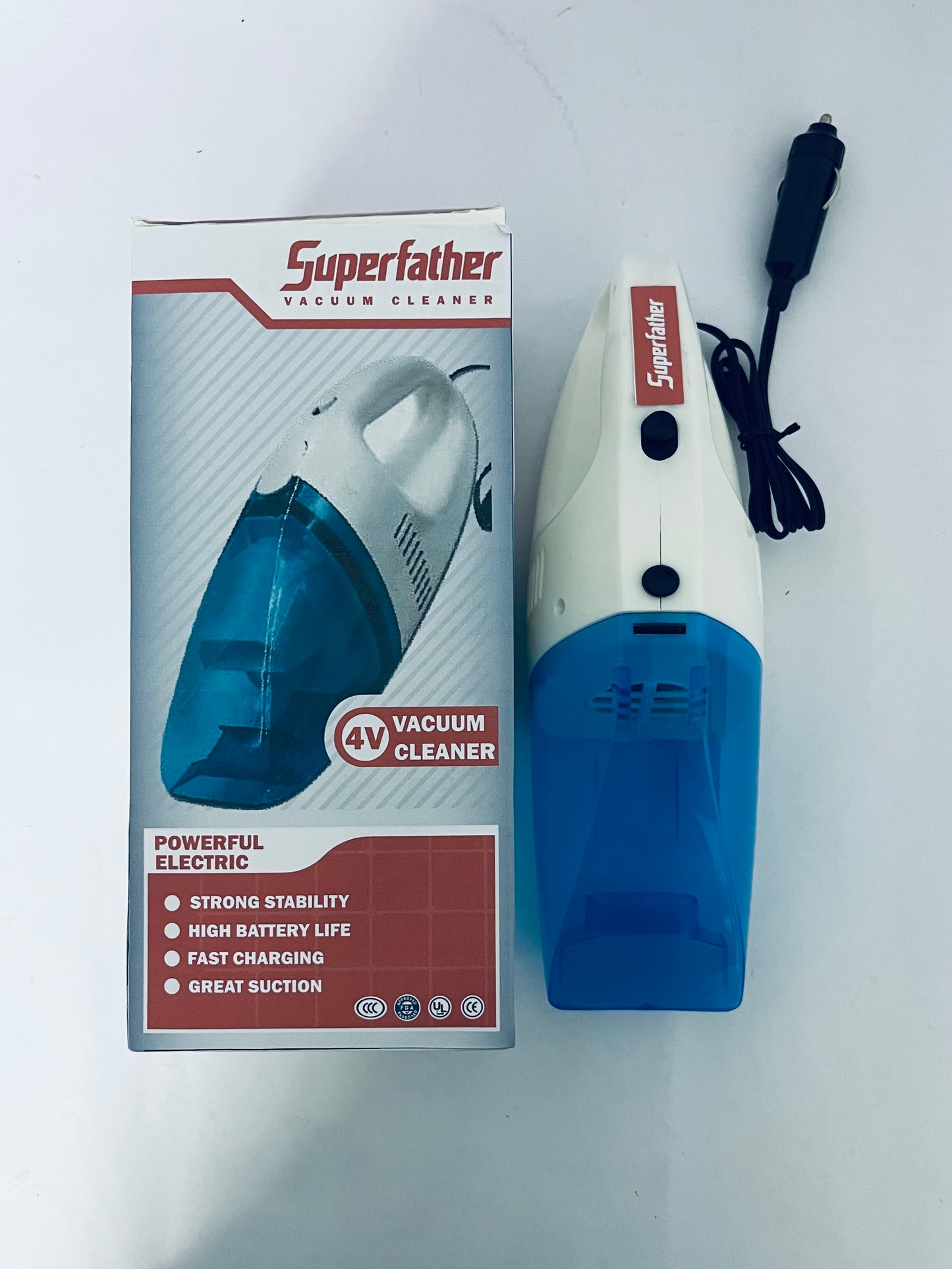 Superfather Cordless Handheld Car Vacuum Cleaner, Cordless Handheld Dual Function Vacuum, Powerful Portable Dust Buster for Home, Car