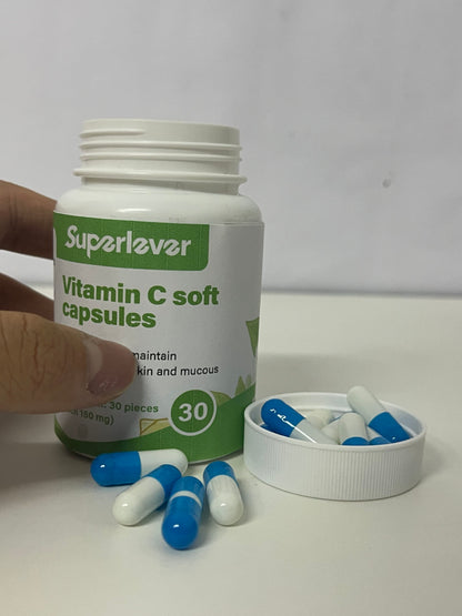【Superlever Vitamin C Soft Capsules】—— Skin & Immune Support with Gentle Absorption
