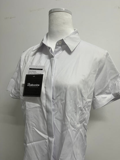 Balloonine Formal Short Sleeve Dress Shirt Summer Work Blouses Business Casual Tops