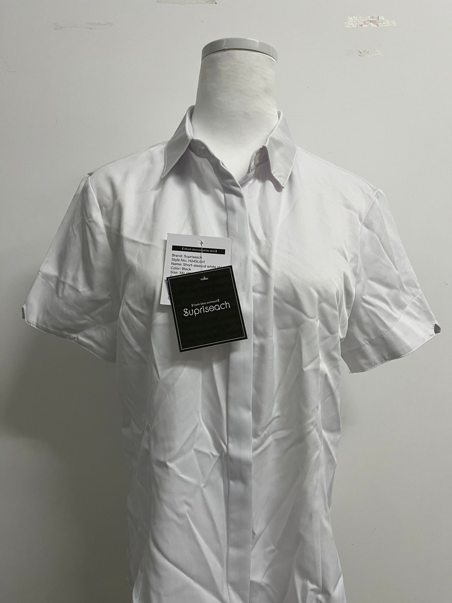 Supriseach Formal Short Sleeve Dress Shirt Summer Work Blouses Business Casual Tops