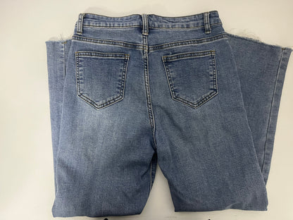 [Suprisera Jeans]-High-Waisted Frayed Flare Jeans - Retro Slimming Cropped