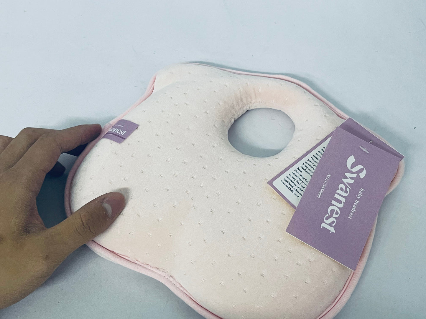 Swanest Baby Head Shaping Pillow, Prevent Flat Head Syndrome, Breathable & Comfortable Newborn Pillow for 0-12 Months