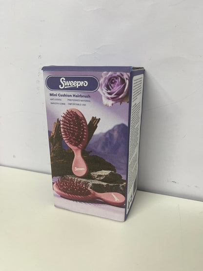 【Sweepro Mini Cushion Hairbrush】—— Gentle Detangling & Styling On-the-Go