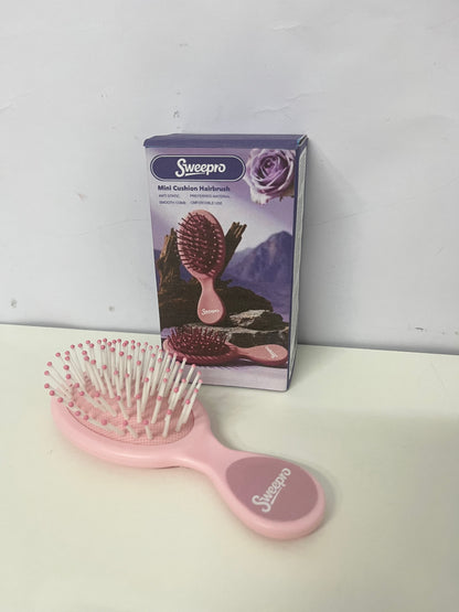 【Sweepro Mini Cushion Hairbrush】—— Gentle Detangling & Styling On-the-Go