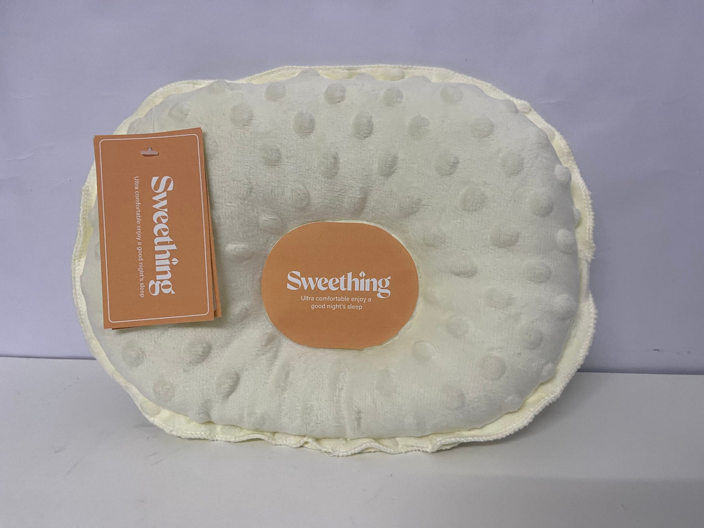 [Sweething Pillows]——Sweething Baby Head Shaping Pillow - Soothing Minky Dot Pillow for Newborns