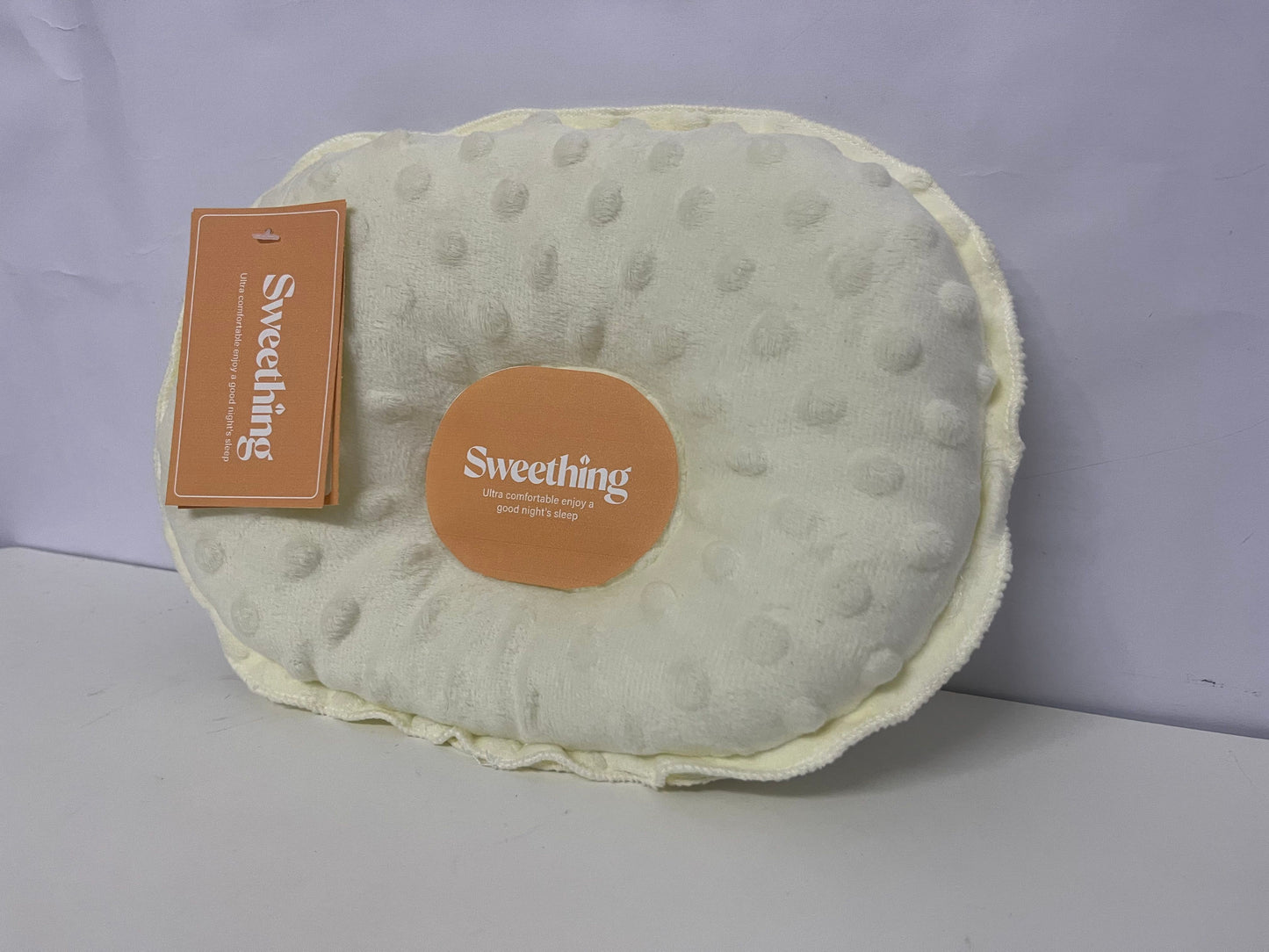 [Sweething Pillows]——Sweething Baby Head Shaping Pillow - Soothing Minky Dot Pillow for Newborns
