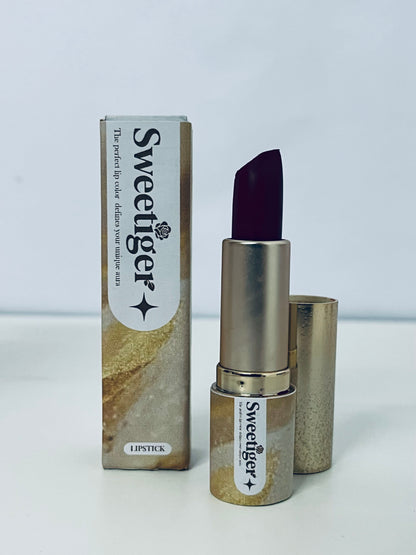 Sweetiger Lipstick Velvet Matte Lipstick High Pigmentation Long-Lasting Rich Color A Personality Shaper for Lip Aura