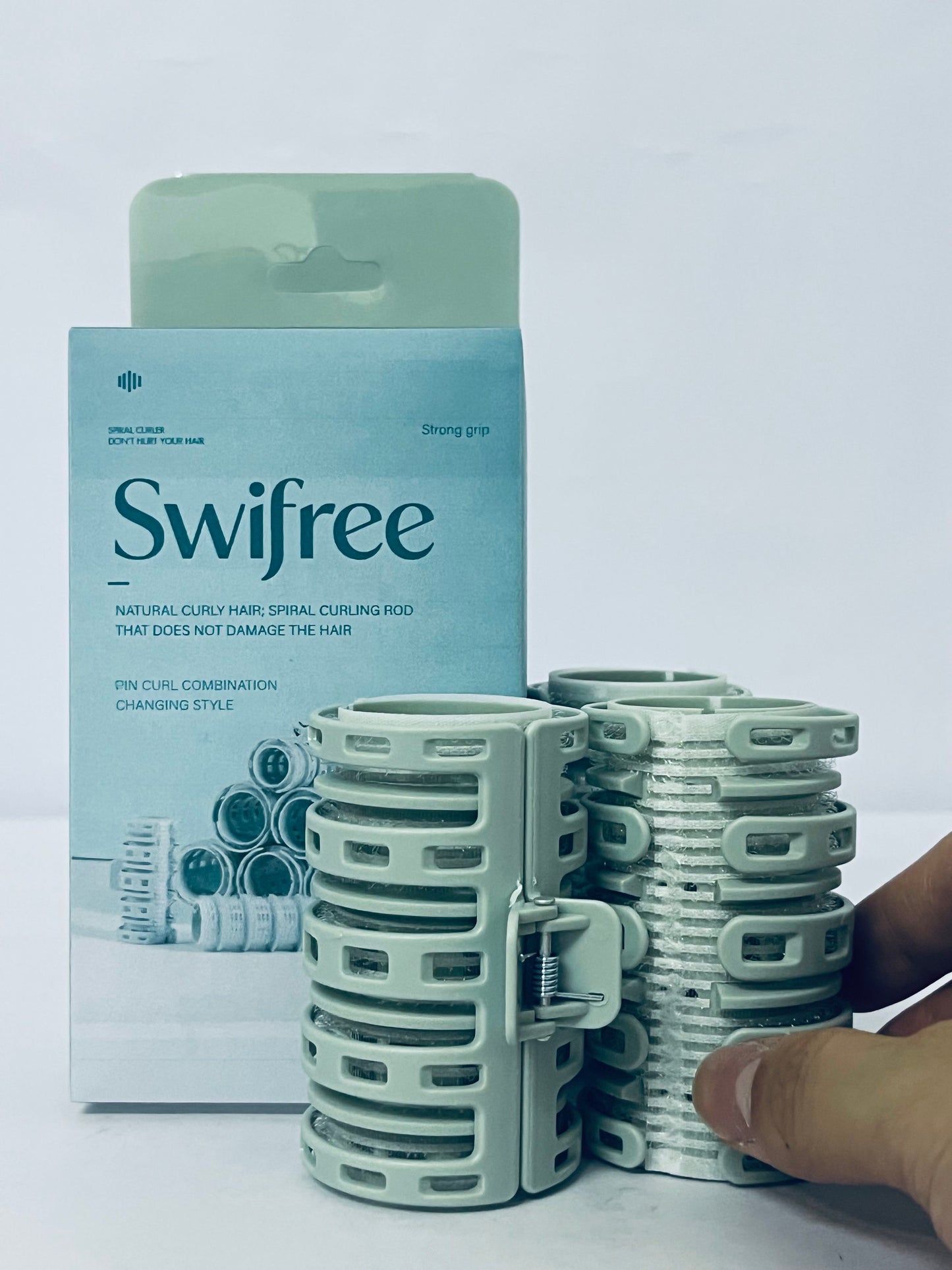 Swifree 3pcs Clip Hair Curler Lightweight Hair Styling Tools for Effortless and Curls and Styling Without Damage