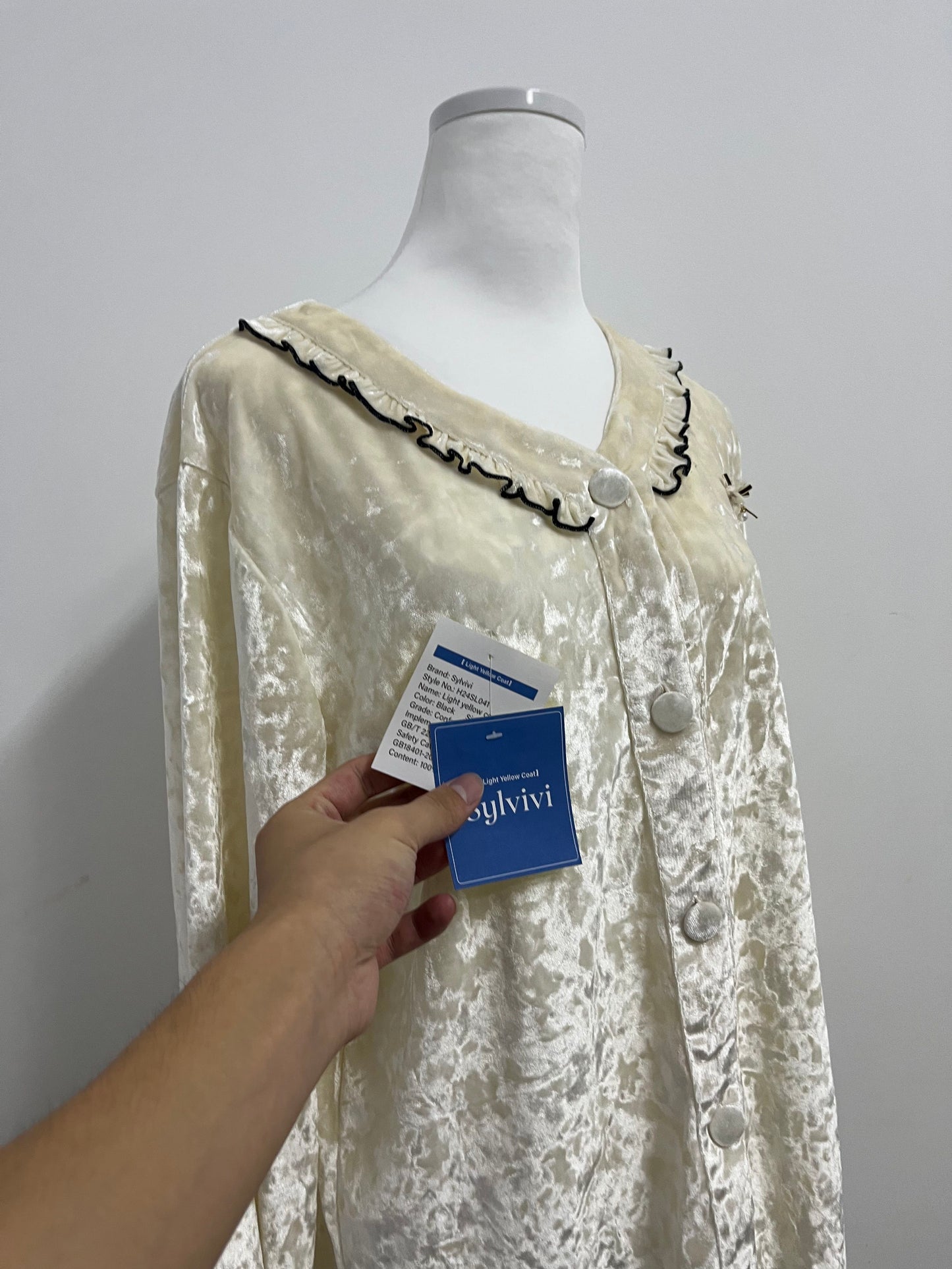 Sylvivi Velvet Ruffled V - Neck Sleepwear Top - Women’s Elegant Loungewear