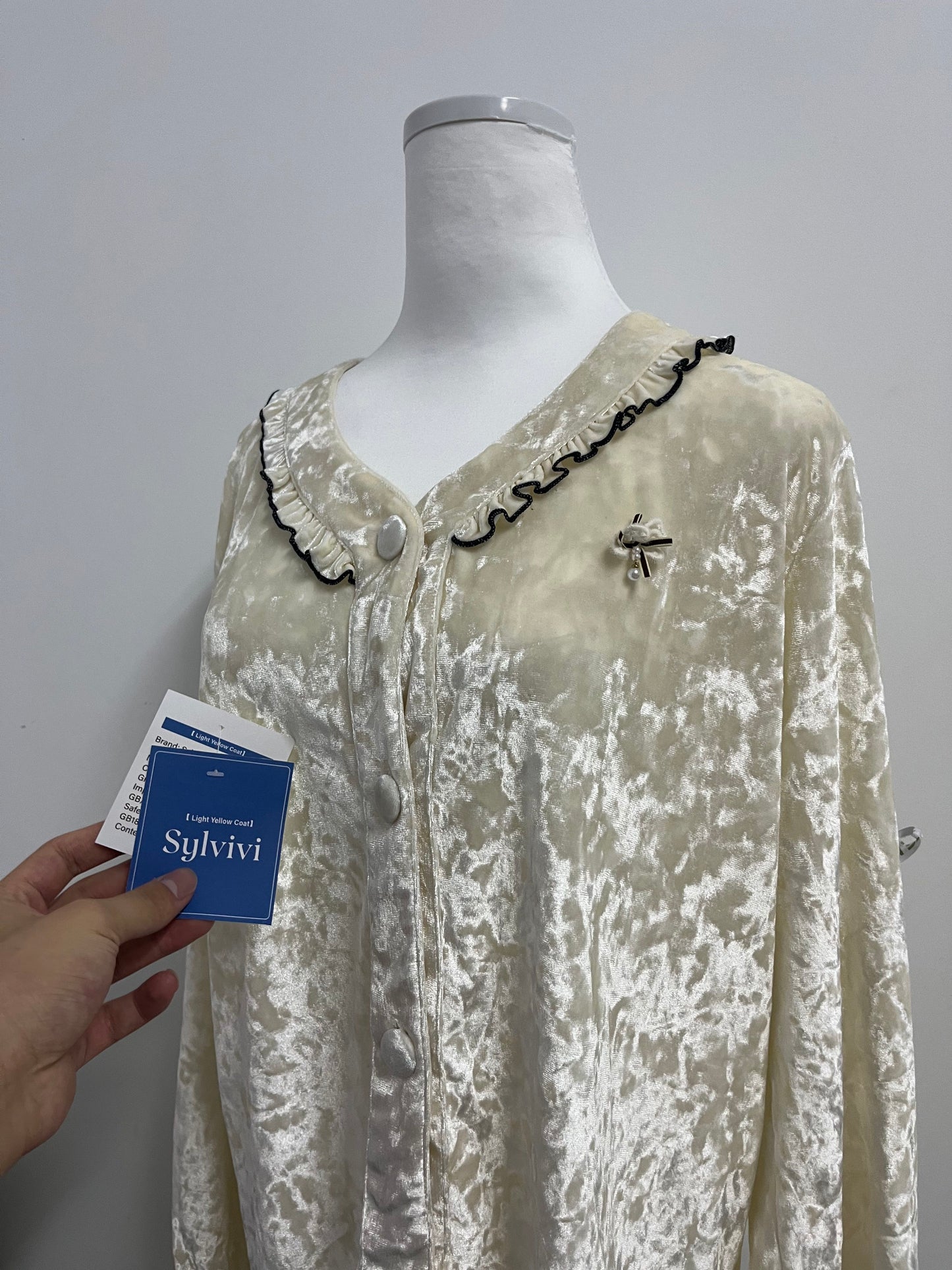 Sylvivi Velvet Ruffled V - Neck Sleepwear Top - Women’s Elegant Loungewear