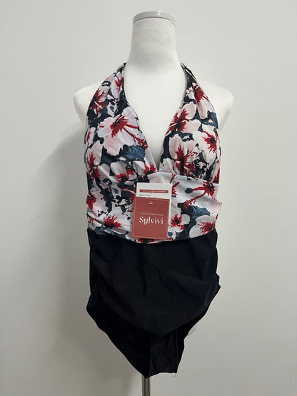 Sylvivi Floral Halter Neck One - Piece Swimsuit - Stylish Swimwear for Women