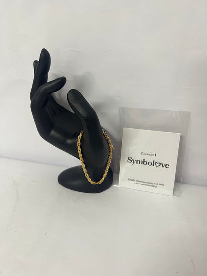 Symbolove Women Girls Barefoot Jewelry 18K Gold or Rose Gold Stainless Steel Heart/Rope/Figaro/Cuban Chain Anklet Foot Bracelet, 25-30 CM Long