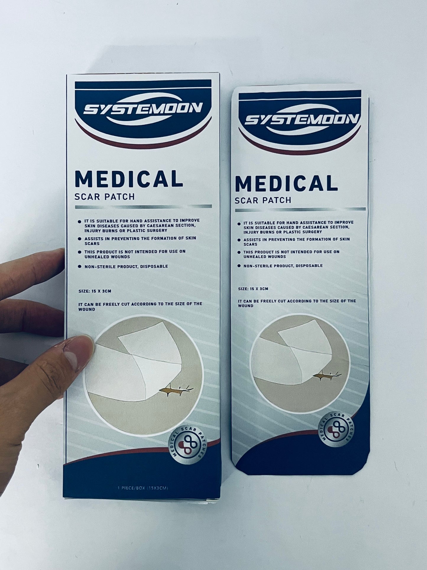 SYSTEMOON Waterproof Adhesive Island Dressing for Post-Surgery Recovery Surgical Incision Care & Shower Protection