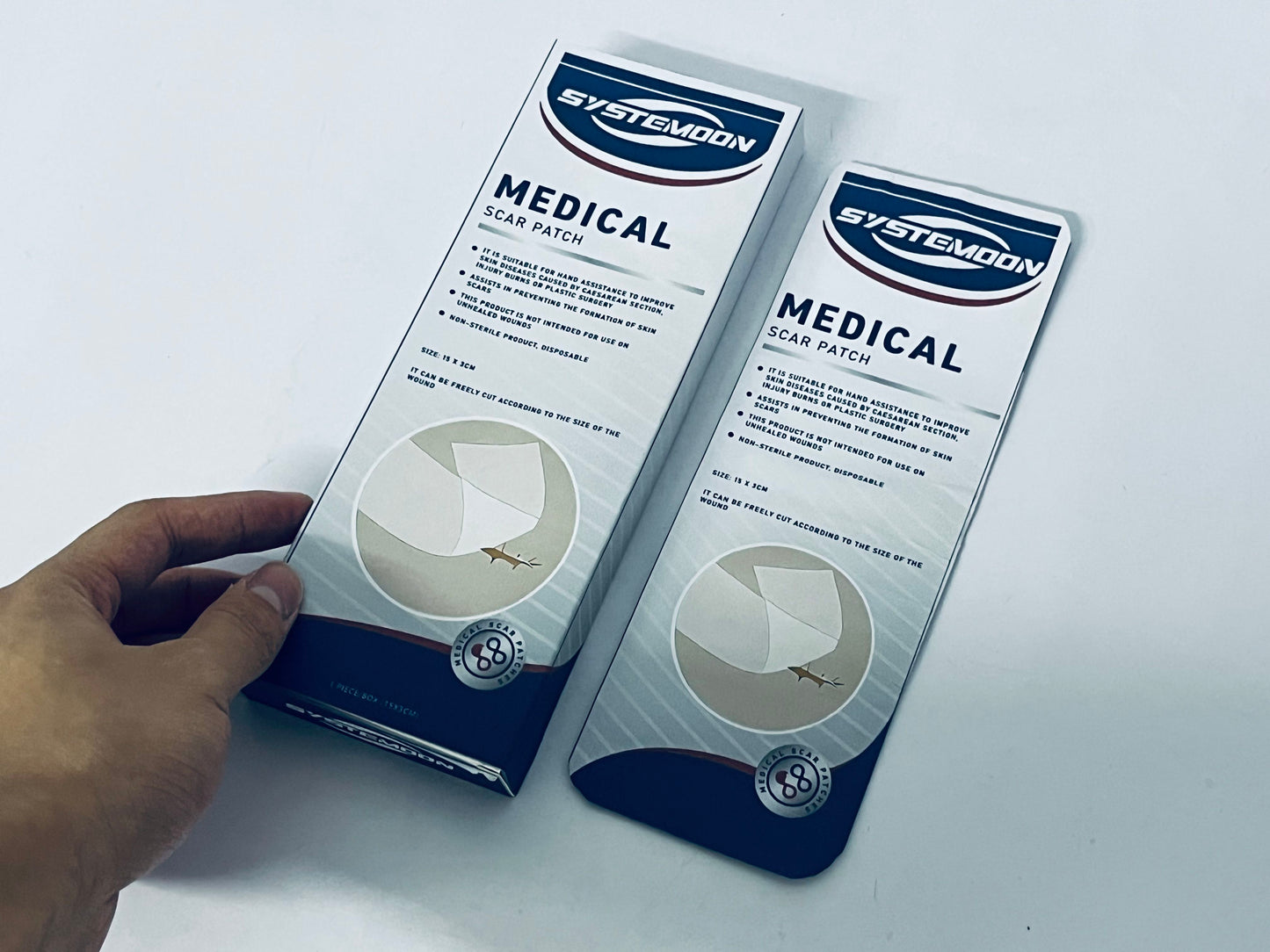 SYSTEMOON Waterproof Adhesive Island Dressing for Post-Surgery Recovery Surgical Incision Care & Shower Protection