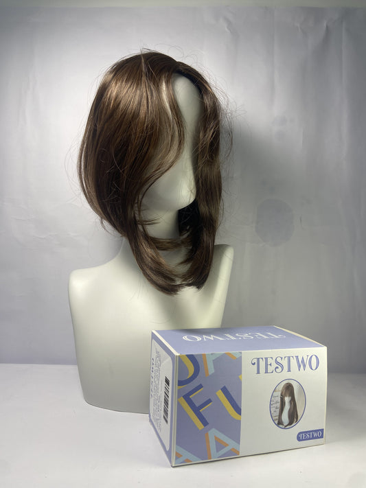 TESTWO 12 Inches/30cm Women Short Cosplay Party BOB Wig ( Brown)