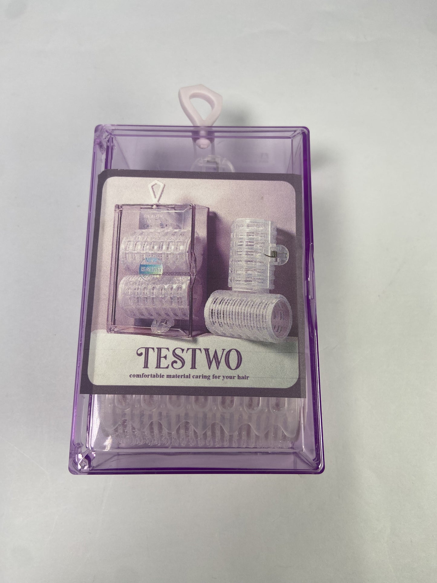 TESTWO Self-Grip Hair Rollers Set for Long,Short Hair and Bangs 2 Pcs,white