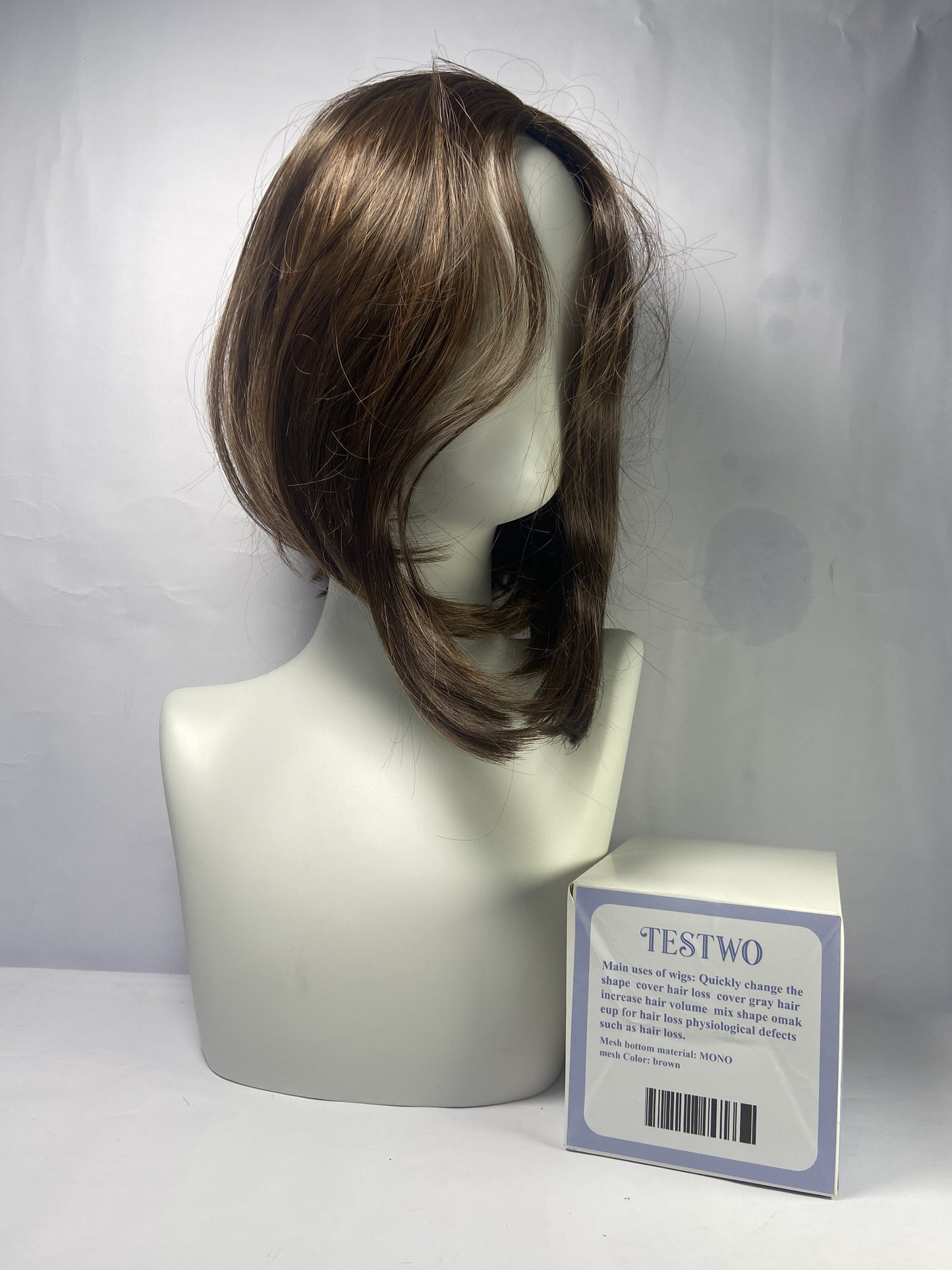 TESTWO 12 Inches/30cm Women Short Cosplay Party BOB Wig ( Brown)