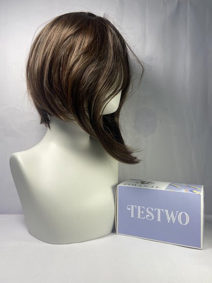 TESTWO 12 Inches/30cm Women Short Cosplay Party BOB Wig ( Brown)