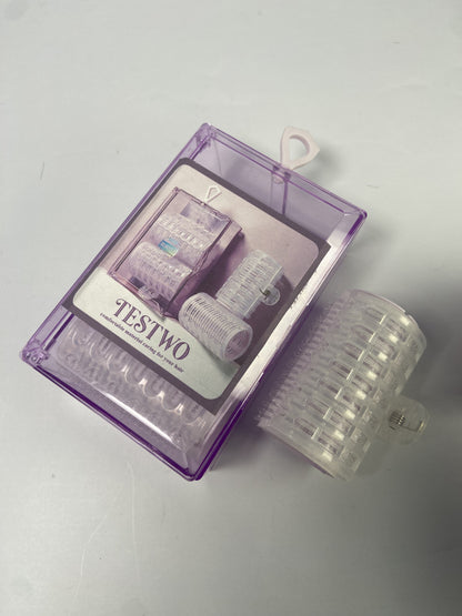 TESTWO Self-Grip Hair Rollers Set for Long,Short Hair and Bangs 2 Pcs,white