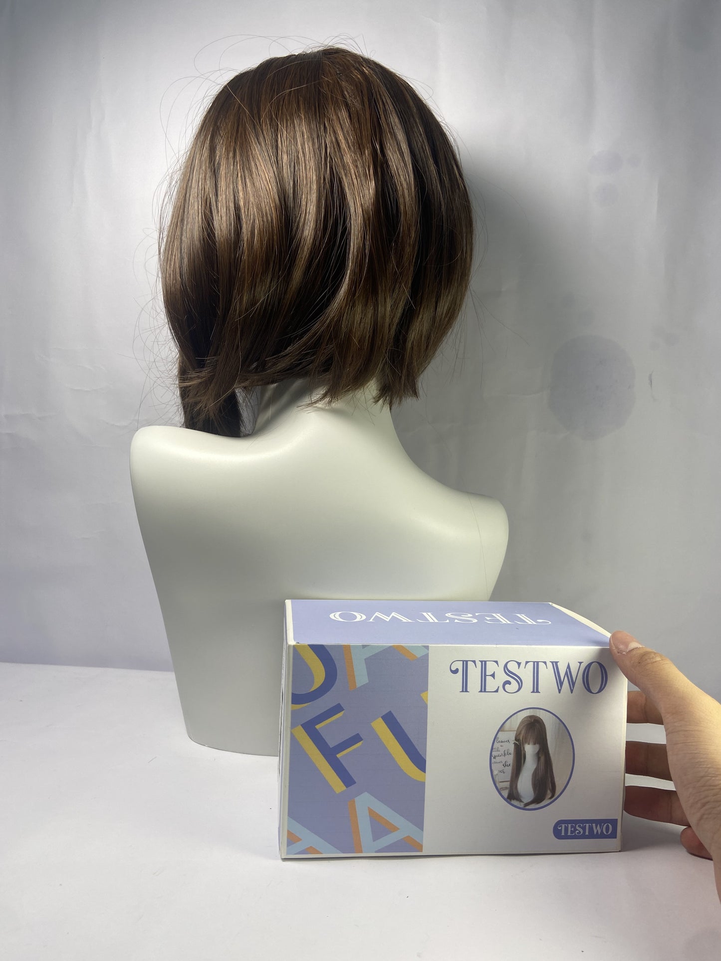 TESTWO 12 Inches/30cm Women Short Cosplay Party BOB Wig ( Brown)