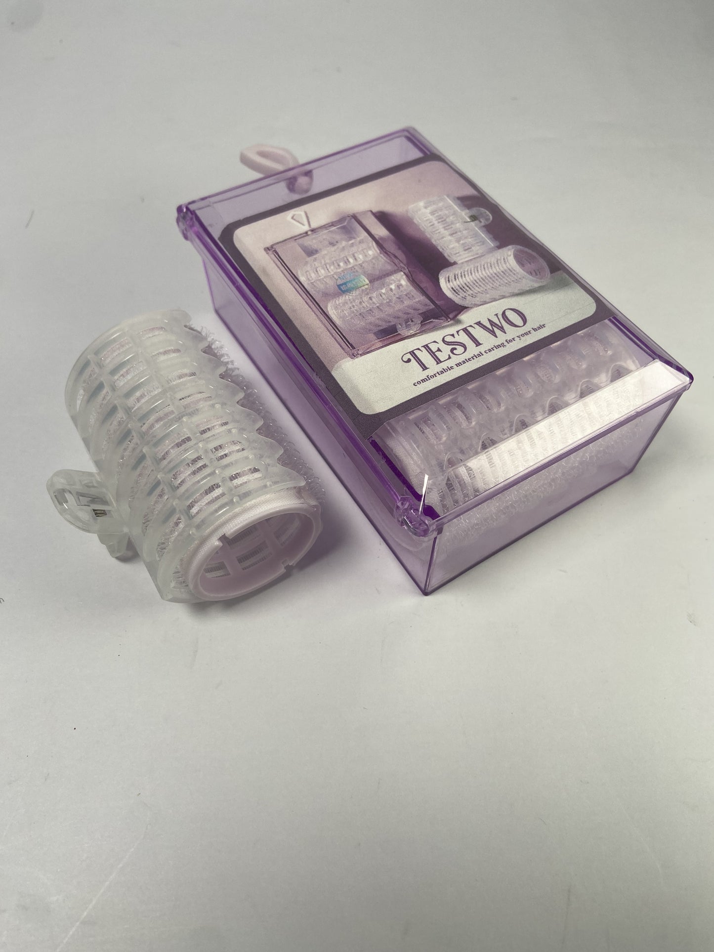 TESTWO Self-Grip Hair Rollers Set for Long,Short Hair and Bangs 2 Pcs,white