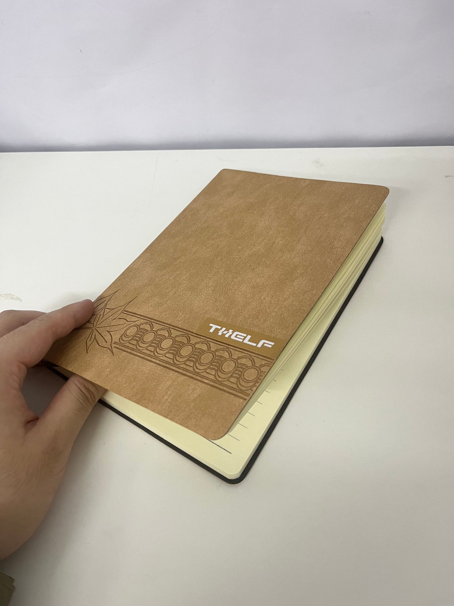 THELF Vintage Textured Notebook with Beige Lined Pages, Essential for Office, Study, Journaling & Gifting
