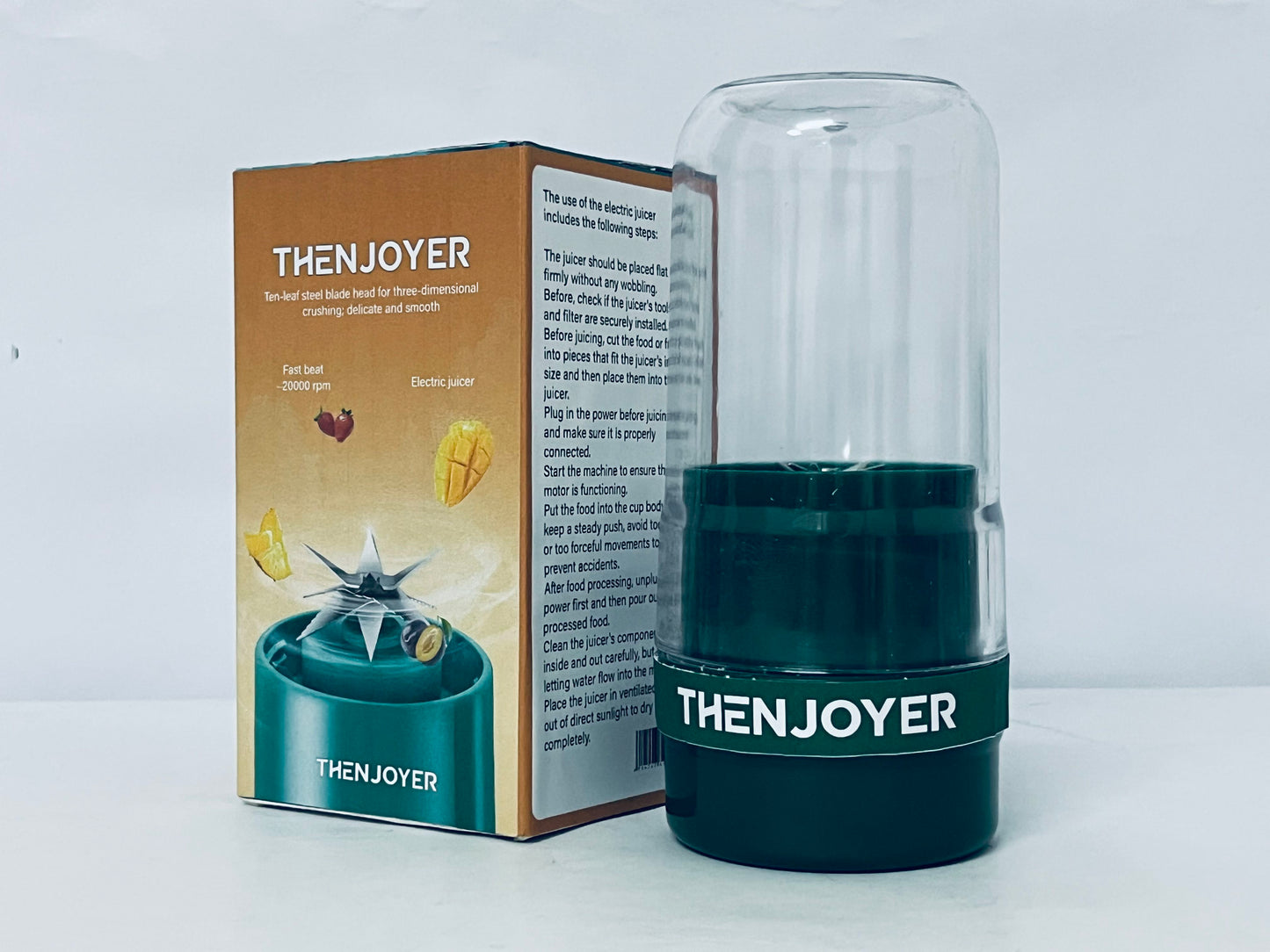 THENJOYER Juicer Machines, Fit Whole Fruits & Vegetables Easy to Clean, High Juice Yield