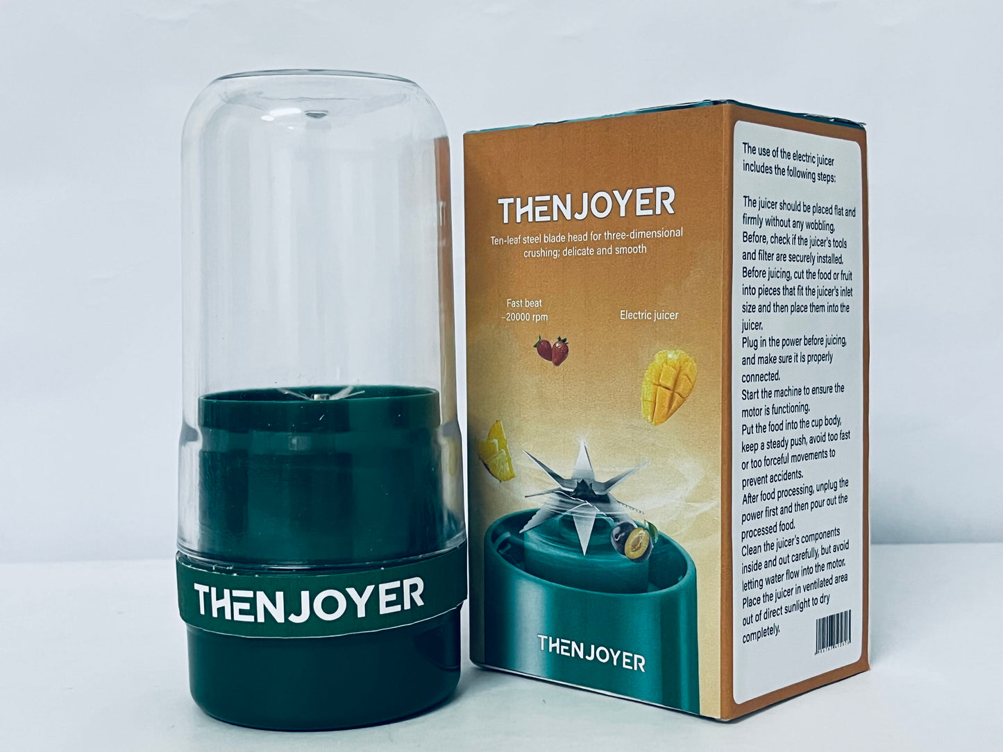 THENJOYER Juicer Machines, Fit Whole Fruits & Vegetables Easy to Clean, High Juice Yield