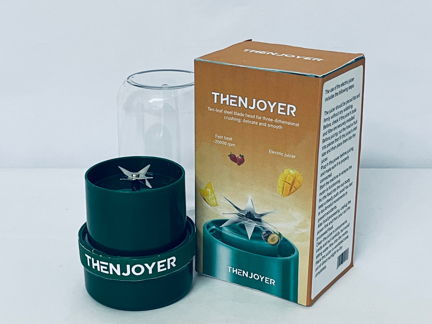 THENJOYER Juicer Machines, Fit Whole Fruits & Vegetables Easy to Clean, High Juice Yield