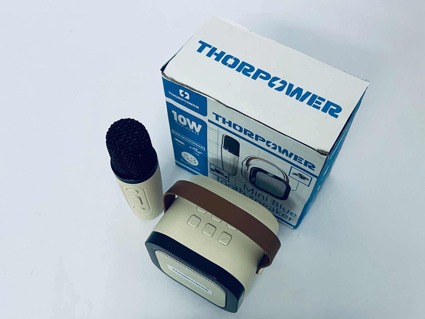 THORPOWER Karaoke Machine for Kids Adults, Mini Portable Bluetooth Karaoke Speaker with Wireless Microphone and Light, for All Smartphones,Birthday, Family