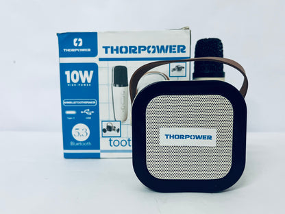 THORPOWER Karaoke Machine for Kids Adults, Mini Portable Bluetooth Karaoke Speaker with Wireless Microphone and Light, for All Smartphones,Birthday, Family