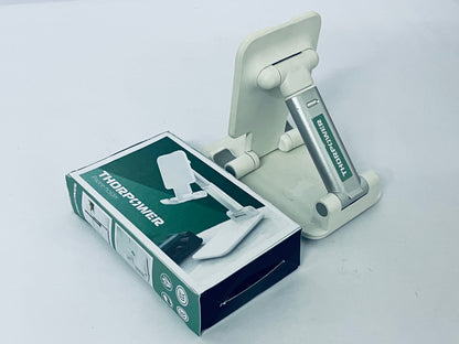 THORPOWER Mobile Phone Holder Table Holder Bracket Adjustable Desktop Stand Foldable Universal Mobile Stand Convenient, White