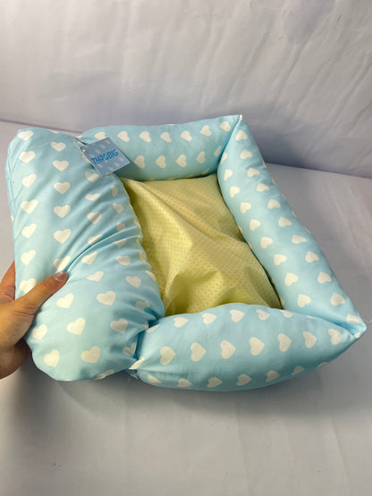 THROBIG Orthopedic Couch Large Sized Pet Beds with Comfort Foam Support, Soft Indestructible Fabric, Machine Washable Waterproof (Light Blue)