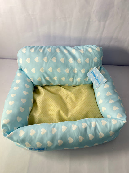 THROBIG Orthopedic Couch Large Sized Pet Beds with Comfort Foam Support, Soft Indestructible Fabric, Machine Washable Waterproof (Light Blue)