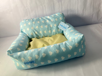 THROBIG Orthopedic Couch Large Sized Pet Beds with Comfort Foam Support, Soft Indestructible Fabric, Machine Washable Waterproof (Light Blue)